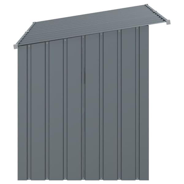 vidaXL Hundehus med tak antrasitt 153x91x110 cm galvanisert stål