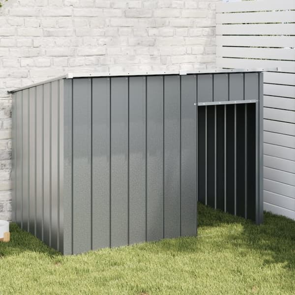 vidaXL Hundehus med tak antrasitt 153x91x110 cm galvanisert stål
