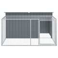 Miniatyrbillede 5 af 9: hundehus m. løbegård 197x194x110 cm galvaniseret stål antracit