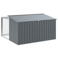 Miniatyrbillede 7 af 9: hundehus m. løbegård 197x194x110 cm galvaniseret stål antracit