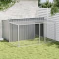 Miniatyrbillede 1 af 9: hundehus m. løbegård 197x194x110 cm galvaniseret stål antracit