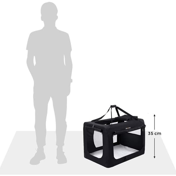 Rootz Transport Box - Hunde Box - Transport Taske - Foldbar Cat Box - Sort