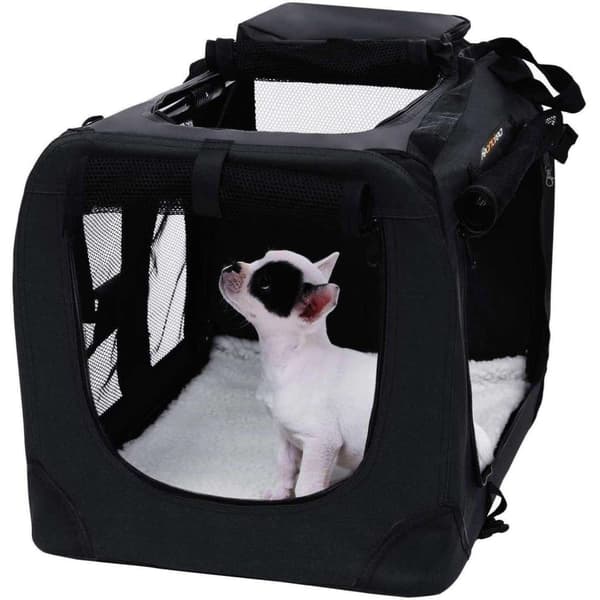 Rootz Transport Box - Hunde Box - Transport Taske - Foldbar Cat Box - Sort