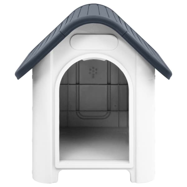 vidaXL hundehus 59x75x66 cm polypropylen grå -  Hundehuse
