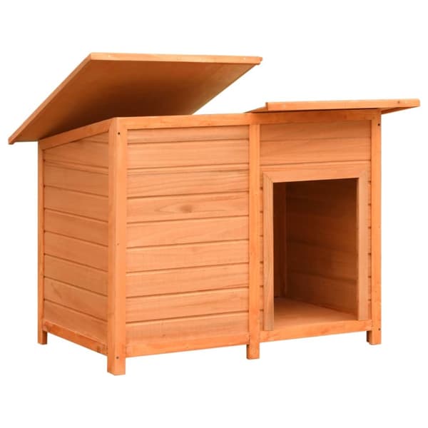 vidaXL Hundbur massiv furu och granträ 120x77x86 cm -  Hundkojor