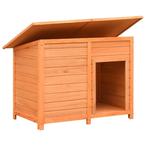 vidaXL Hundbur massiv furu och granträ 120x77x86 cm - Hundkojor