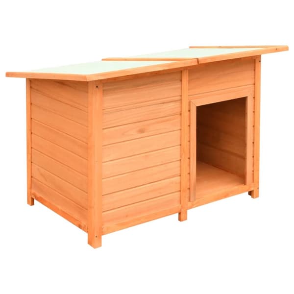 vidaXL Hundbur massiv furu och granträ 120x77x86 cm -  Hundkojor