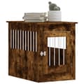 Miniatyrbillede 5 af 11: vidaXL hundebur 55x80x68 cm konstrueret træ røget egetræsfarve -  Hundehuse
