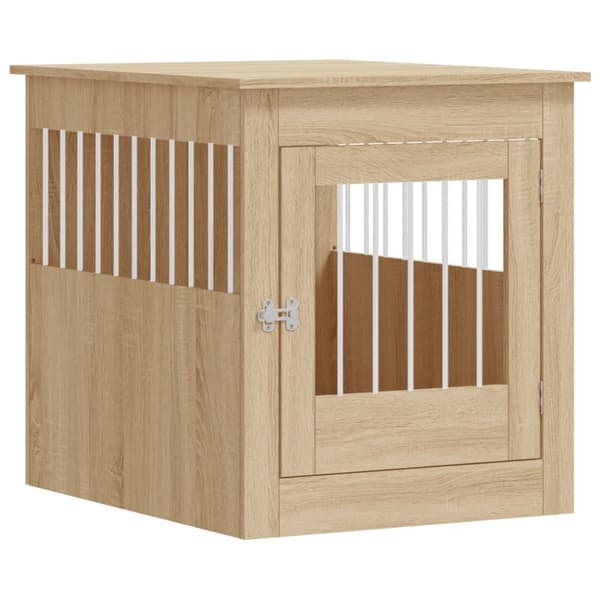 vidaXL hundebur 64,5x80x71 cm konstrueret træ sonoma-eg -  Hundehuse