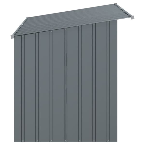 vidaXL hundehus med tag 153x91x110 cm galvaniseret stål antracitgrå -  Hundehuse