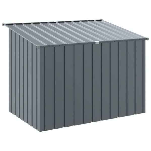 vidaXL hundehus med tag 153x91x110 cm galvaniseret stål antracitgrå -  Hundehuse
