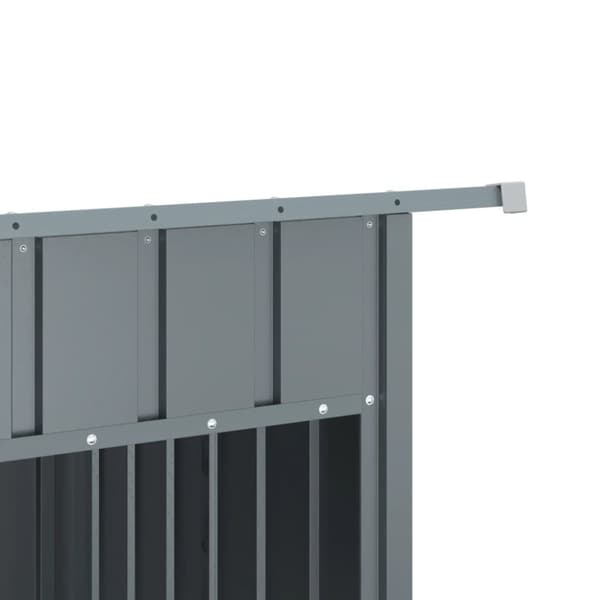 vidaXL hundehus med tag 153x91x110 cm galvaniseret stål antracitgrå - Hundehuse