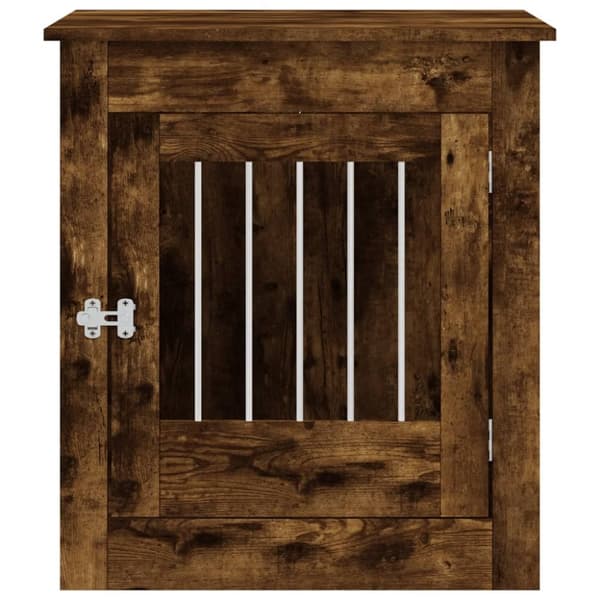 vidaXL hundebur 64,5x80x71 cm konstrueret træ røget egetræsfarve -  Hundehuse
