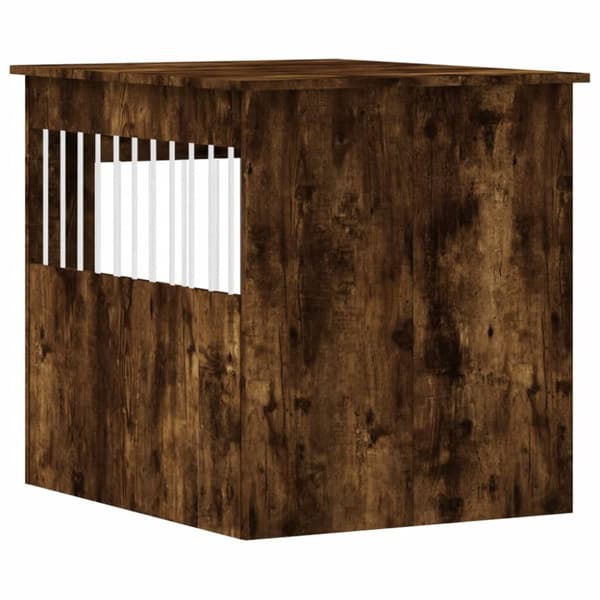 vidaXL hundebur 64,5x80x71 cm konstrueret træ røget egetræsfarve -  Hundehuse