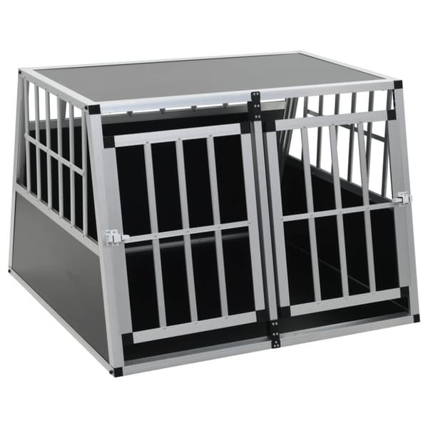 The Living Store Hundbur med dubbel dörr 94x88x69 cm -  Hundkojor