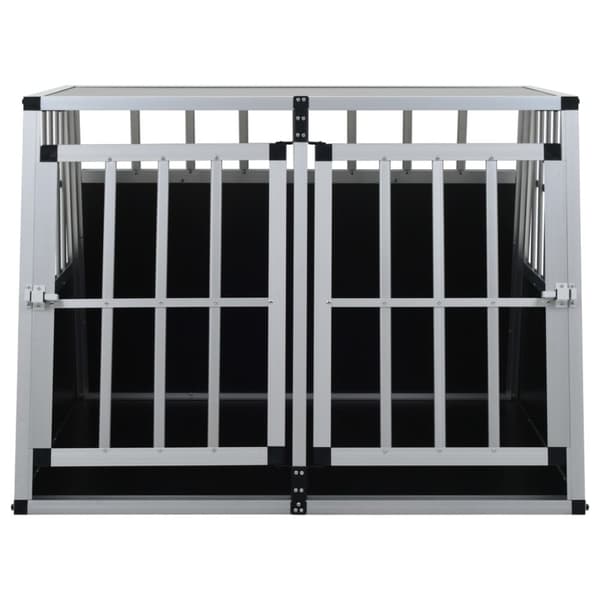 The Living Store Hundbur med dubbel dörr 94x88x69 cm -  Hundkojor