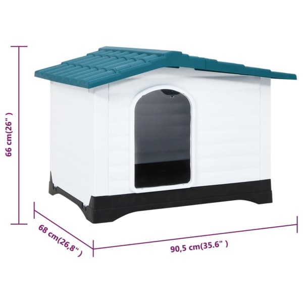 The Living Store Koirankoppi sininen 90,5x68x66 cm polypropeeni - Koirankopit