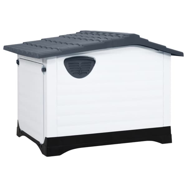 The Living Store Koirankoppi harmaa 90,5x68x66 cm polypropeeni - Koirankopit