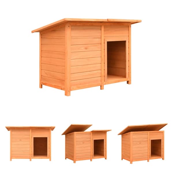 The Living Store hundebur 120x77x86 cm massivt fyrre- og grantræ - Hundehuse