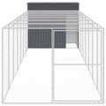 Miniatyrbillede 4 af 10: The Living Store hundehus med løbegård 214x865x181 cm galvaniseret stål antracit -  Hundehuse