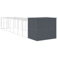 Miniatyrbillede 6 af 10: The Living Store hundehus med løbegård 214x865x181 cm galvaniseret stål antracit -  Hundehuse