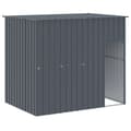 Miniatyrbillede 7 af 10: The Living Store hundehus med løbegård 214x865x181 cm galvaniseret stål antracit -  Hundehuse