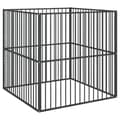 Pikkukuva 3 / 9: The Living Store Koiranhäkki 4 paneelia musta galvanoitu teräs -  Koirankopit