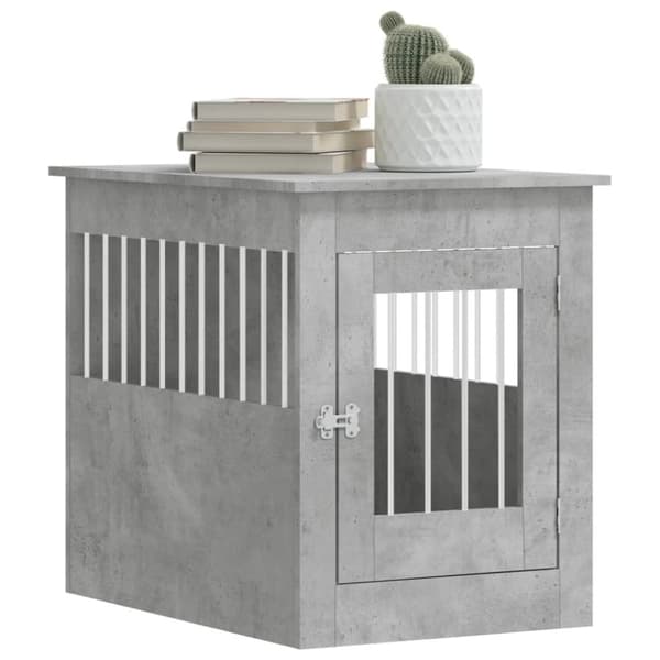 The Living Store Hundbur betonggrå 55x80x68 cm konstruerat trä - Hundkojor