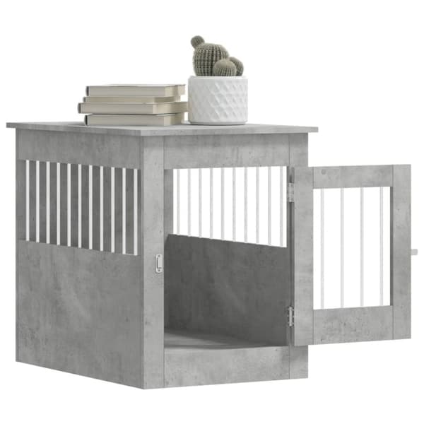 The Living Store Hundbur betonggrå 55x80x68 cm konstruerat trä - Hundkojor