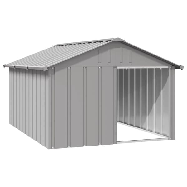Hundehuse - Living hundehus 116,5x153x81,5 cm galvaniseret stål grå
