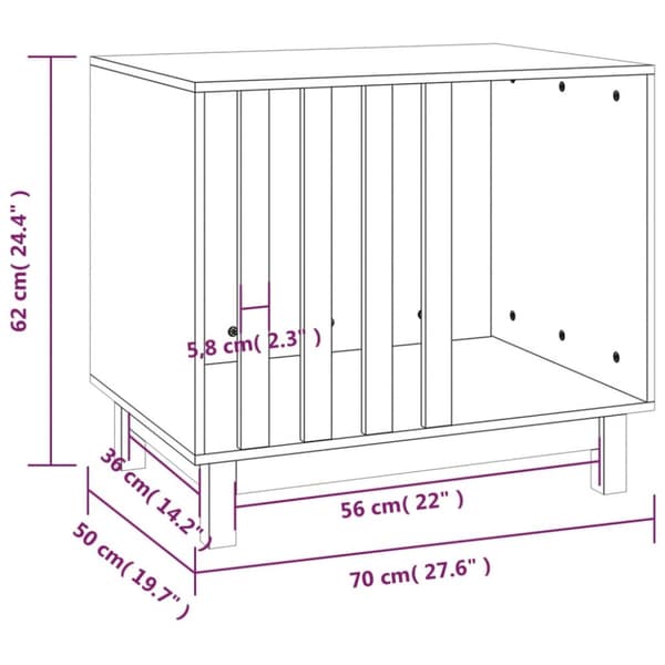 Hundkoja 70x50x62 cm massiv furu - Hundkoja - Hundkojor - Home & Living