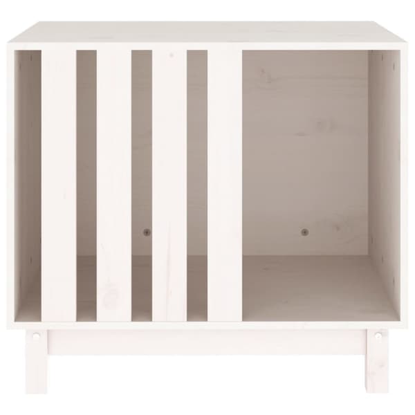 Hundehus 70x50x62 cm massivt fyrretræ hvid - Hundehus - Hundehuse - Home & Living