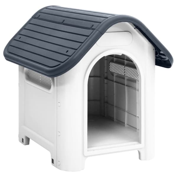 Hundehus 59x75x66 cm polypropylen grå - Hundehus - Hundehuse - Home & Living