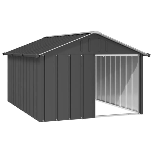 Hundehus 116,5x153x81,5 cm galvaniseret stål antracitgrå - Hundehus - Hundehuse - Home & Living