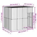 Miniatyrbillede 6 af 6: Hundehus med tag 214x153x181 cm galvaniseret stål antracitgrå - Hundehus - Hundehuse - Home & Living