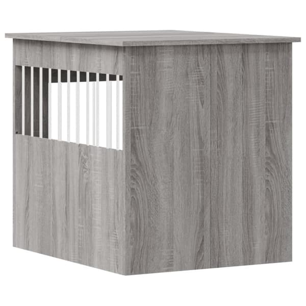 hundebur 64,5x80x71 cm konstrueret træ grå sonoma-eg