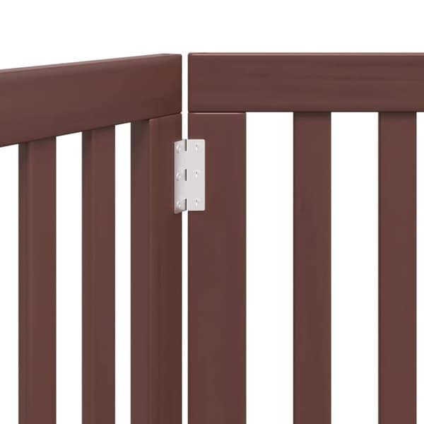 vidaXL hundelåge 2 paneler 160 cm foldbar poppeltræ brun