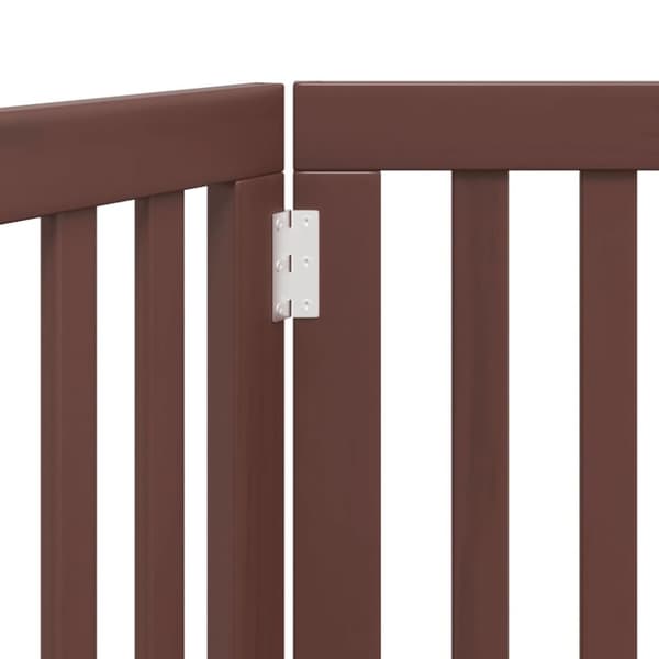 vidaXL Koiraportti kokoontaittuva 2 paneelia ruskea 160 cm poppelipuu