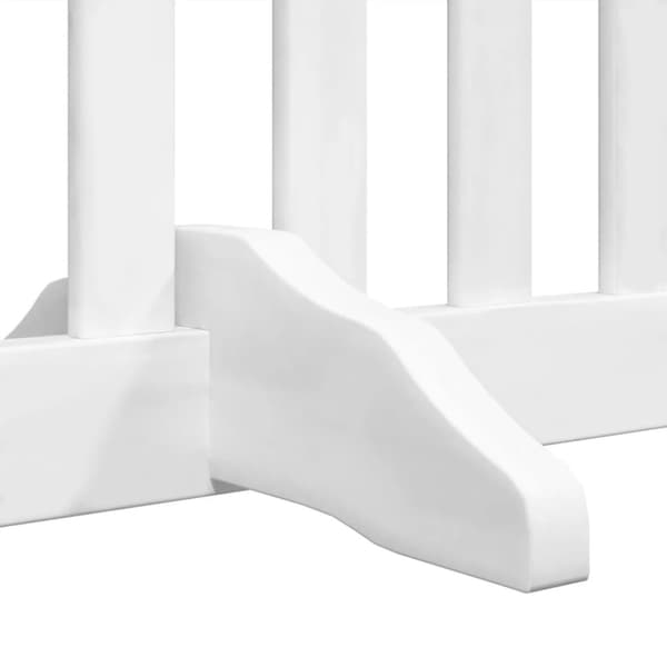 vidaXL hundelåge med dør 4 paneler 320 cm foldbar poppeltræ hvid