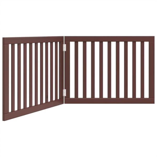 vidaXL Hundgrind hopfällbar 2 paneler brun 160 cm poppel