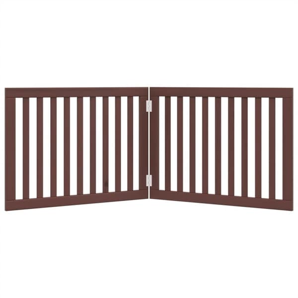 vidaXL Hundgrind hopfällbar 2 paneler brun 160 cm poppel