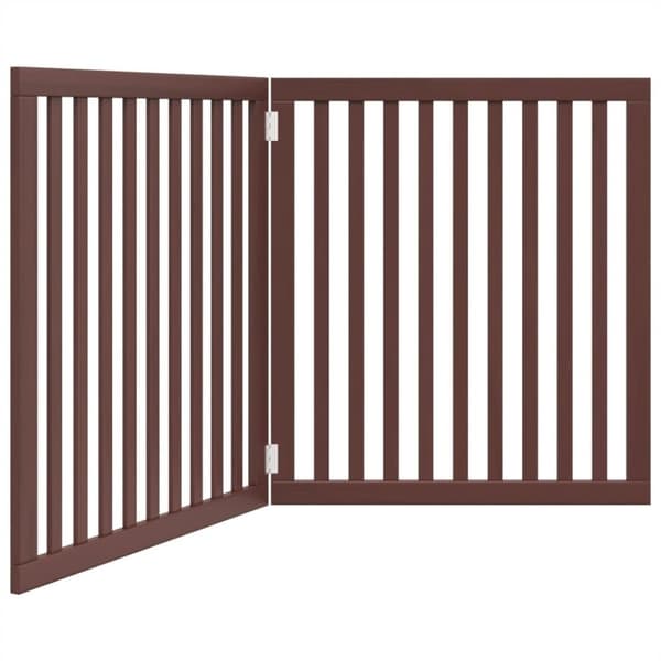 vidaXL Hundeport sammenleggbar 2 paneler brun 160 cm poppeltre