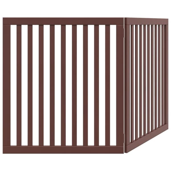 vidaXL Hundeport sammenleggbar 2 paneler brun 160 cm poppeltre
