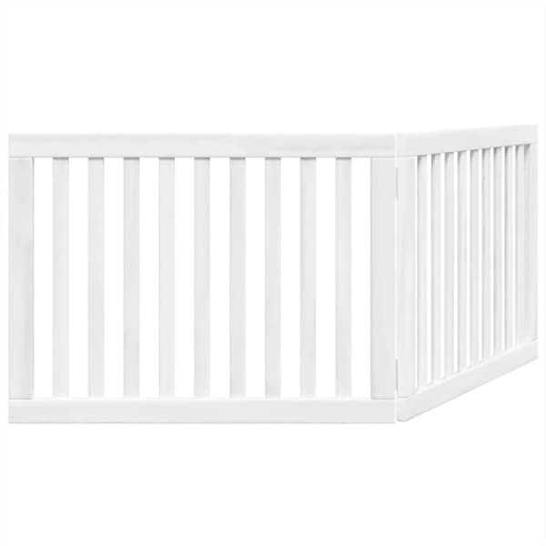 vidaXL Hundeport sammenleggbar 2 paneler hvit 160 cm poppeltre
