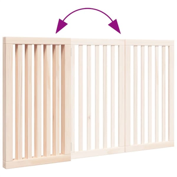 vidaXL hundelåge 3 paneler 150 cm poppeltræ