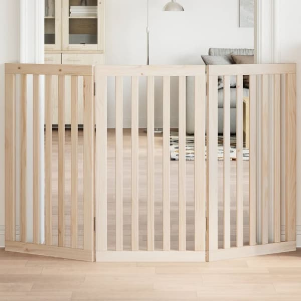 vidaXL hundelåge 3 paneler 150 cm poppeltræ