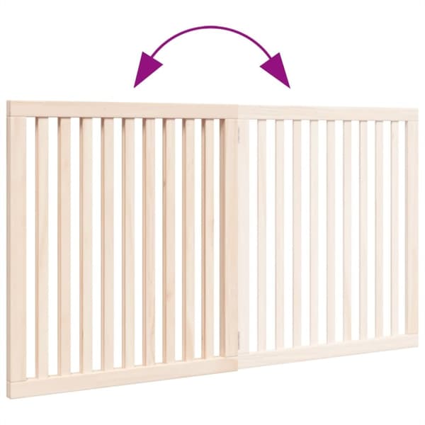 vidaXL Hundeport sammenleggbar 2 paneler 160 cm poppeltre