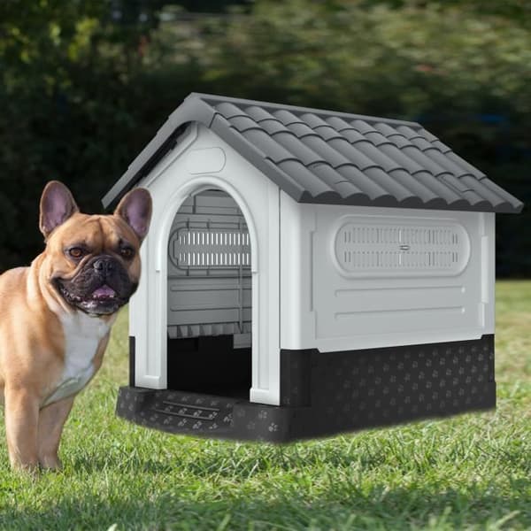 Hus för hundar - XMTECH - Utomhusmodell - Polypropen - 65x56,5x67 cm - Väderskydd