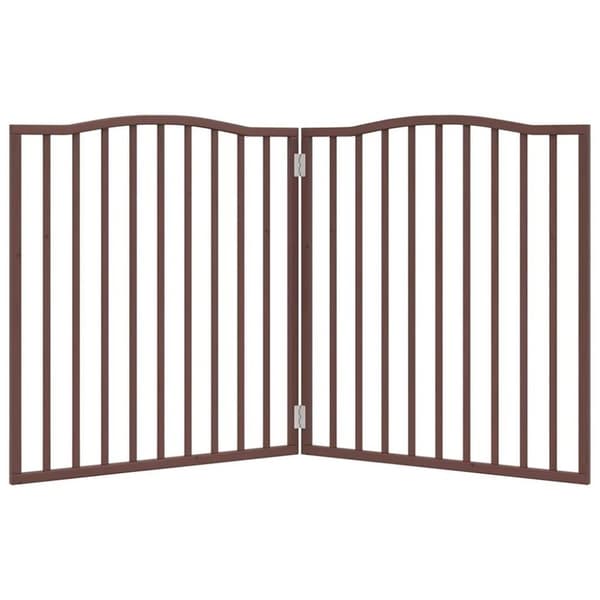 vidaXL Hundeport sammenleggbar 2 paneler brun eik 160 cm poppeltre