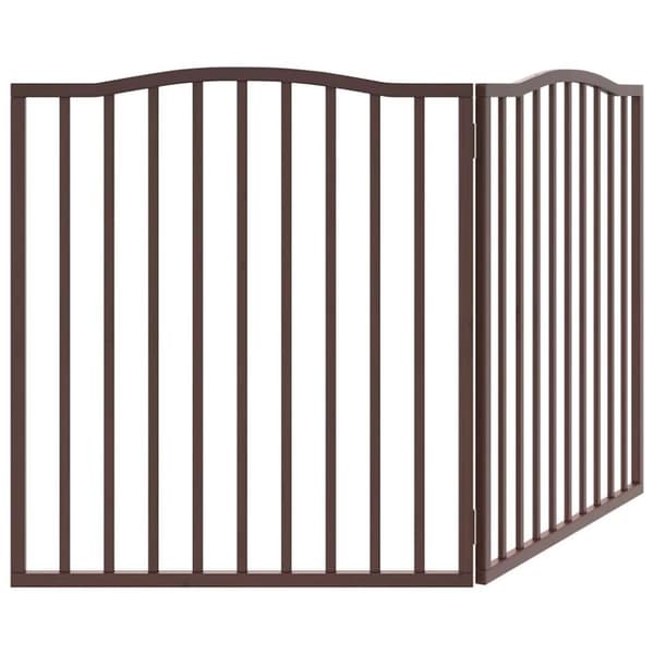 vidaXL Hundeport sammenleggbar 2 paneler brun eik 160 cm poppeltre